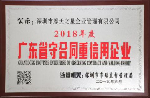 喜讯|LV国际荣获“广东省守合同重信用企业”殊荣